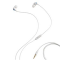 White Brookstone  Big Blue Ear Buds